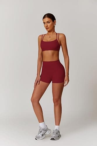 QBGJTD Two Piece Workout Sets For Women Sports Bra Matching High Waist Scrunch Butt Shorts Gym Yoga Athletic Clothes thumbnail 6