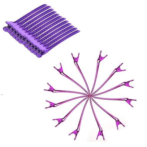 12Pcs Sectioning Clip Barrette Metal Duckbill Clip Hair Grip Clamps Salon Barber Hairdressing Styling Tools, thumbnail 4