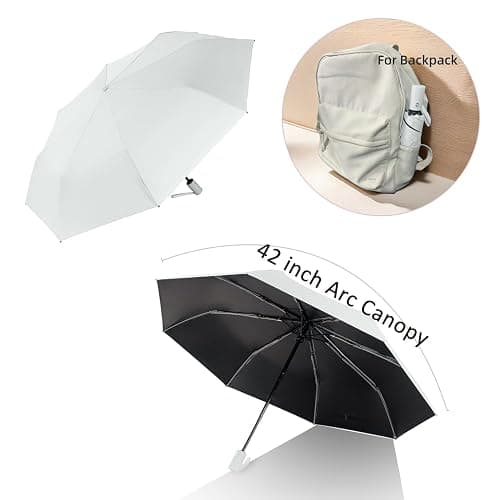 BAODINI Small UV Protection Travel Umbrella Compact for Rain and Sun UPF 50+ Windproof Portable 42 inch Umbrella for Women and Men thumbnail 6