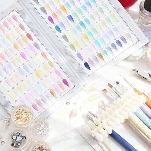 YOSINXU 160 Nail Color Book with 240 Flase Tips & 1-200 Number Sticker Labels, Professional Nail Color Chart Display Book Sample for Nail-Gel-Polish thumbnail 7