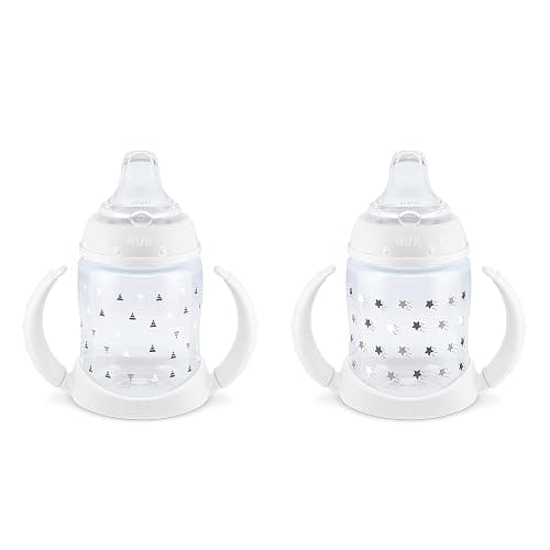 NUK Learner Cup, 6+ Months, Timeless Collection, Amazon Exclusive, 5 Oz, Pack of 2 – BPA Free, Spill Proof Sippy Cup - Image 1