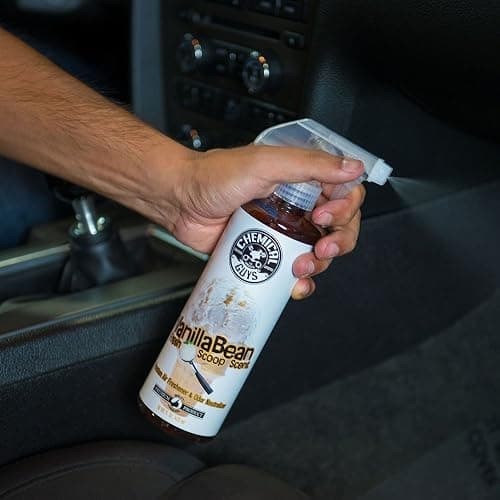Chemical Guys Vanilla Bean Fresh Scoop Scent Air Freshener, 16 fl oz | Odor eliminator for cars, trucks, home, and office, authentic ice cream-inspired sweet dessert fragrance thumbnail 4