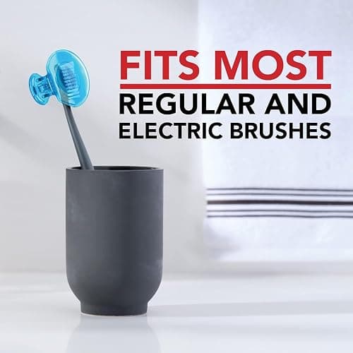 Steripod Clip-on Toothbrush Protector, Mix Colors, Pack of 2 thumbnail 4