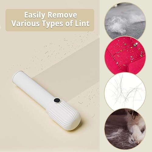 Sgdazo Compact Lint Roller with 150 Sheets - Portable Pet Hair Remover for Clothes, Furniture, and Travel Essentials Household Use, 1 Handle+5 Roller Refills (White) thumbnail 5