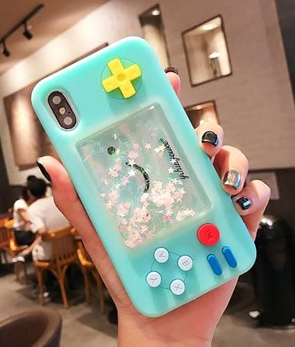 UnnFiko Squishy 3D Cartoon Game Shape Case Compatible with iPhone 15 Pro, Creative Liquid Stars Funny Play Case Soft Rubber Protective Cover (Blue, iPhone 15 Pro) thumbnail 2