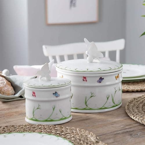 Villeroy & Boch – Colourful Spring Petite Boîte 16 Cm, Boîte De Rangement Alimentaire, Boîte À Cookies, Boîte À Bonbon, Boîte À Biscuits, Décorations De Pâques, Porcelaine, Blanc/Multicolore thumbnail 2