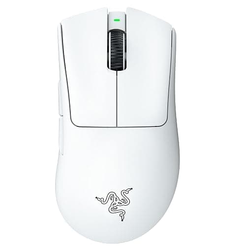 Razer DeathAdder V3 Pro Wireless Gaming Mouse: 64g Lightweight Ergonomic - 30K DPI Optical Sensor - Gen-3 Optical Switches - 8 Programmable Controls - Up to 90 Hr Battery - White - Image 1