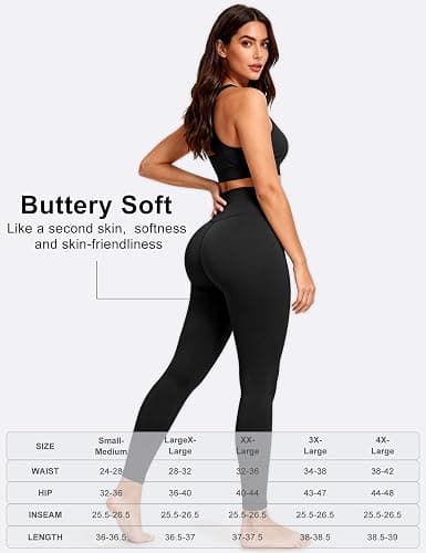 Bluemaple High Waisted Leggings for Women - Tummy Control Pants Non See Through Workout Soft Yoga Pants for Running Plus Size thumbnail 7