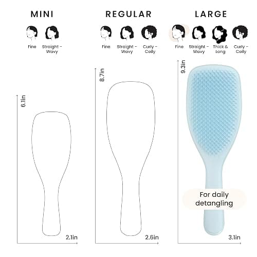 Tangle Teezer Fine & Fragile Ultimate Detangler Brush, Dry & Wet Hair Brush to Detangle & Reduce Breakage, Large, Seafoam Blue thumbnail 7