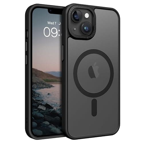 BENTOBEN Magnetic for iPhone 13 Case & iPhone 14 Case [Compatible with Magsafe] Translucent Matte Phone Case iPhone 13/14 Slim Thin Shockproof Women Men Protective Cases Cover, Black - Image 1