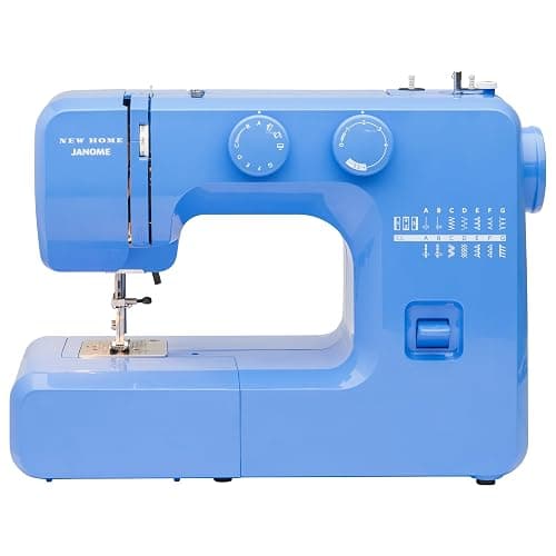 Janome Blue Couture Easy-to-Use Sewing Machine with Interior Metal Frame, Bobbin Diagram, Tutorial Videos, Made with Beginners in Mind! - Image 1