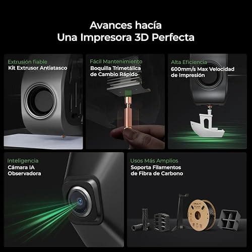 Creality K1C Impresora 3D de 600mm/s Alta Velocidad impresión con cámara AI, Actualización K1,Nivelación Automática y Continuar Imprimiendo Automáticamente,220x220x250mm thumbnail 2