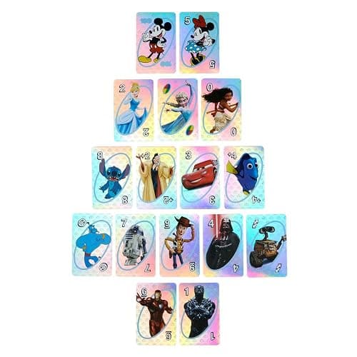 UNO Disney 100 Card Game for Kids, Featuring Disney Characters, Collectible Foil Card thumbnail 3