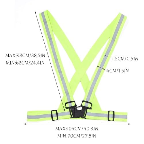 DRESBE Reflective Vest Gear Unisex Warning Vests Adjustable Laser Safety Band for Night Running Cycling Jogging Walking thumbnail 3