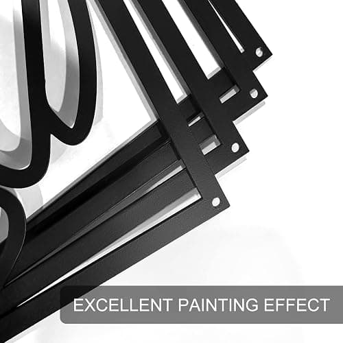 Glamativity 4 Pack Black Abstract Metal Wall Art, Minimalist Décor Single Line Art Wall Décor, 3D Textured Metal Wall Sculptures, for Living Room Bedroom Bathroom Study Room (Black Abstract, M Size 16 x 11'') thumbnail 7