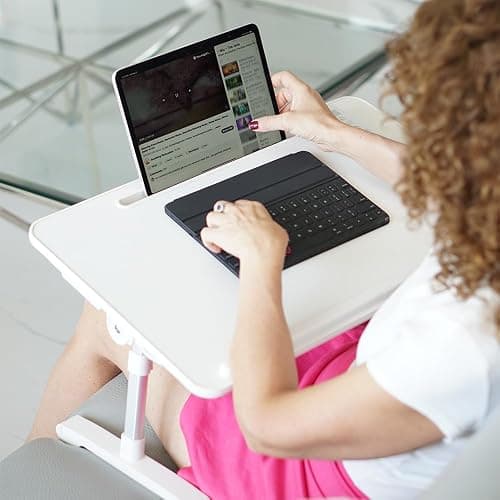Limitless TotalDesk Portable Workstation and Lap Desk with Adjustable Height & Tilt (White) thumbnail 11