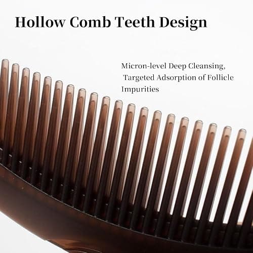 Dandruff Comb with Self-Cleaning Hollow Teeth & Massage Handle - Scalp Detox Comb for Flakes, Oil Removal - Dandruff Scalp Hair Combs for Women/Men/Kids thumbnail 2