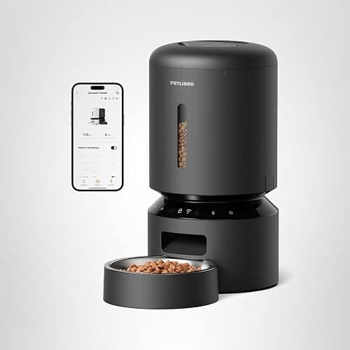 PETLIBRO Automatic Cat Feeder, 5G WiFi Automatic Dog Food Dispenser with Freshness Preservation, 5L Timed Pet Feeder with Low Food Sensor, Up to 10 Meals Per Day, Granary Black thumbnail 10