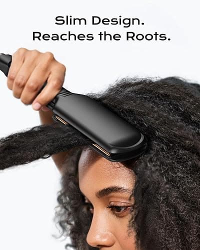 Titanium Flat Iron Hair Straightener for Natural Hair, 2 inch Hair Straightener for Thick Hairs, Silk Press Flat Iron Wide Plate thumbnail 8
