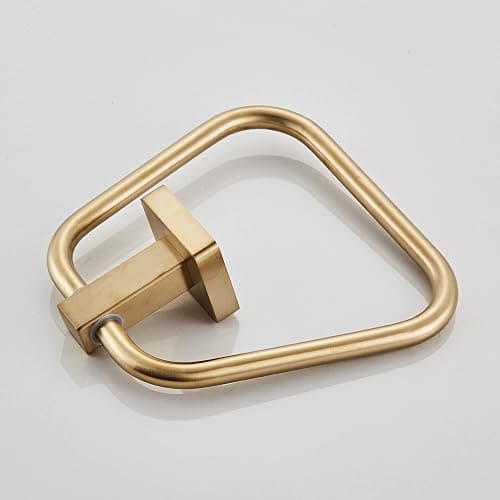 Brushed Gold Towel Ring for Bathroom, Kitchen Bath Towel Holder Hangers Wall Mount Heavy Duty Stainless Steel thumbnail 5