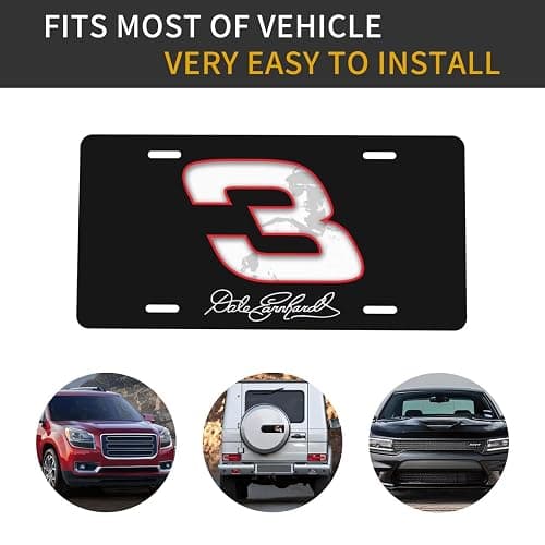 Dale Earnhardt Sr #3 License Plate Personalise Metal Car Plates Front License Plate Funny Decorative 6x12in thumbnail 7
