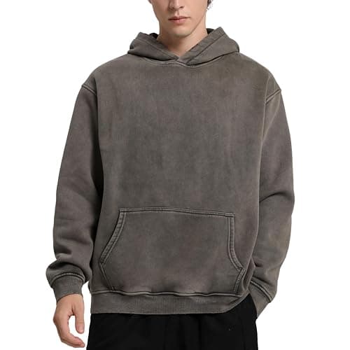 FAIABLE Womens 2 Pack Oversized Acid Wash Hoodie Sweatshirt Unisex Vintage Heavyweight Distress Hoodies for Women Men thumbnail 4