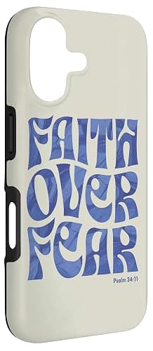 Faith Over Fear Inspirational Christian Worship Bible Verse Case for iPhone 17 thumbnail 3