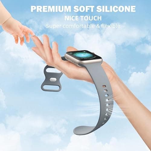 Maledan 6 Pack Bands Compatible for Apple Watch Band 38mm 40mm 41mm 42mm 44mm 45mm 46mm 49mm Women Men, Soft Silicone Sport Band Strap for iWatch Apple Watch Series 11 10 9 8 7 6 5 4 3 2 1 SE Ultra thumbnail 2