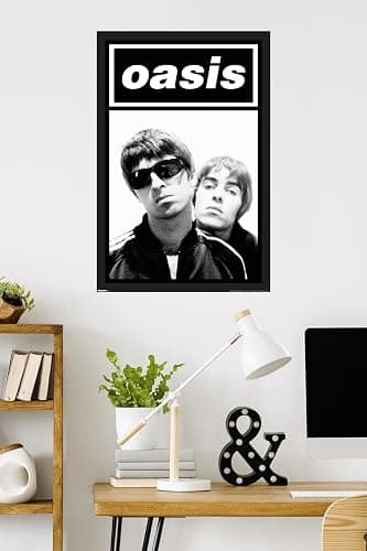 Oasis - Black and White Wall Poster, 34L" x 22.4W", Unframed Version thumbnail 2