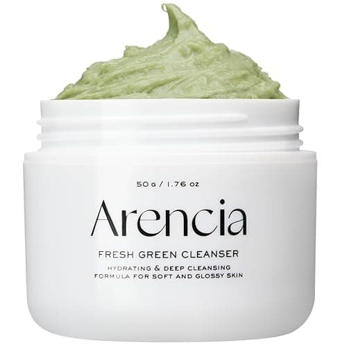 ARENCIA Korean Rice Mochi Face Cleanser & Daily Scrub - Moisturizing, Brightening & Deep-Cleansing - All Skin Types, Vegan, Organic - with Rice Powder, Rice Water & Green Tea (1.76oz) - Image 1