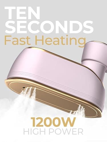 Portable Travel Steamer, 1200W Handheld Fabric Steamer for Clothes, 4Modes with LCD Display, Powerful Wrinkle Remover for Home & Travel, 150ml Water Tank, 10S Fast Heat-Up, 180°Swivel Handle, Pink thumbnail 3