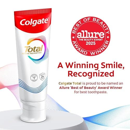 Colgate Total Whitening Toothpaste Paste, 5.1 oz, 4 Pack, Fluoride, Antibacterial, for Plaque, Gingivitis, Sensitivity, Stain Removal, Clinically Proven, Mint, Teeth Whitening, Stannous Fluoride thumbnail 4