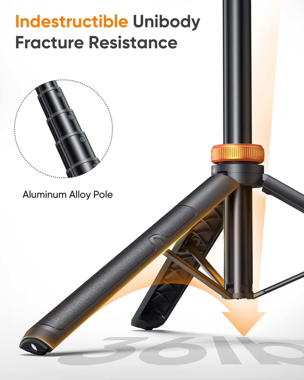 EUCOS 62" Phone Tripod, Tripod for iPhone & Selfie Stick Tripod with Remote, Extendable Cell Phone Stand & Travel Tripod, Solidest Tripod for Phone Compatible with iPhone/Android thumbnail 2