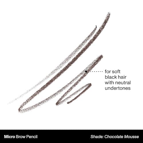 Morphe Micro Dual Eyebrow Pencil - Dual-Ended Brow Pencil Featuring a Retractable, Ultra-Precise, Pointed Tip - Richly Pigmented, Smooth-Gliding, Long-Lasting Wax Formula - Chocolate Mousse (0.003 oz) thumbnail 3
