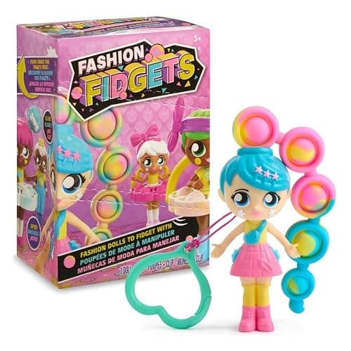 Fashion Fidgets Sensory Toy Dolls – Push Pop Fidget Toy Includes 1 Mystery Doll – Anxiety and Stress Relief for Kids - Image 1