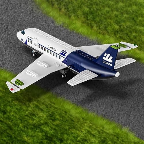 APAWR City Helicopter Passenger Airplane Building Set， 922PCS Plane Building Blocks with Airport, Planes Model Toys Gifts for Adults Boys Girls Age 6+ thumbnail 8