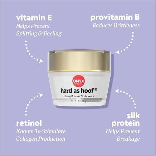 Onyx Professional Hard as Hoof Nail Strengthening Cream, Island Coconut 1oz | Made in USA, Nail Growth and Conditioning Cuticle Cream Stops Splits, Chips, Cracks & Strengthens Nails thumbnail 3