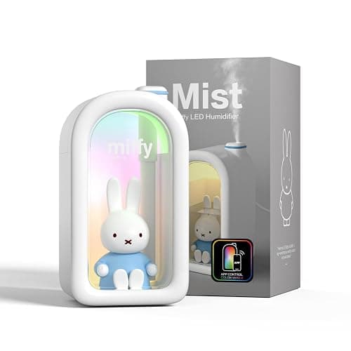 Mipow X Miffy Cool Mist Humidifier - Ultrasonic Quiet Humidifier, Mini Cute Humidifier with Night Light, 380ml for Bedroom, App-Controlled RGB Light (2.0 Plus-Version) - Blue - Image 1