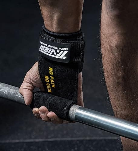 TAVIEW Premium Wrist Straps for Maximum Support – Deadlift Gloves and Alternative Grip Pads for Fitness, Gym, Strength Training such as thumbnail 2