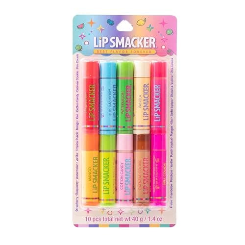Lip Smacker Original & Best Party Pack - 10 Moisturizing Lip Balms, Classic Flavors, Hydrating & Protecting - Cruelty-Free- Oatmeal Cookie - Image 1