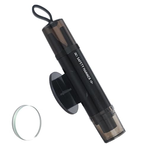 EJYARC Safe Hammer Car Window Breaker Seatbelt Cutter Under Water or Fire,2 IN1 Window Breaker Tool Auto Glass Breaker Emergency Escape Tool Kit,Car Accessories All Vehicles(1 PCS Black) - Image 1