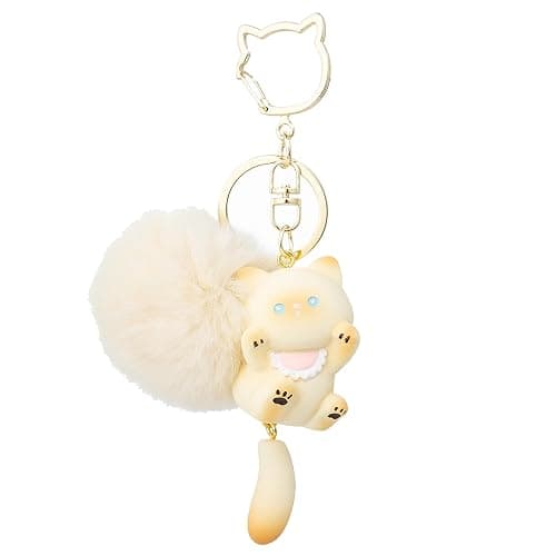 Jekvill Cat Keychain bag charms for handbags Cute Keychains for Women Kawaii Cat Backpacks Accessories cat plush keychain - Image 1