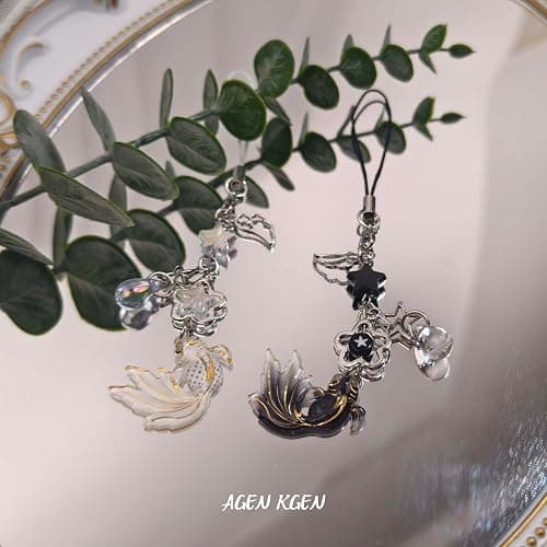 AGEN KGEN Y2K Pink Phone Cute Phone Charm - Strawberry Star Heart Charms, Camera Bag Pendants Decor for Women thumbnail 7