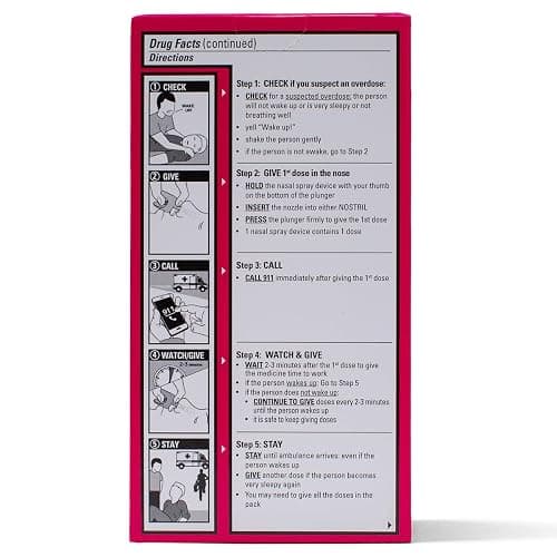 NARCAN Nasal Spray 4 mg, Emergency Treatment of Opioid Overdose, 2 Single-Dose Devices thumbnail 8
