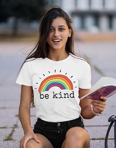 Kindness Shirts for Women Be Kind Positive T-Shirts Choose Kindness Floral Graphic Tees Short Sleeve Tops thumbnail 2
