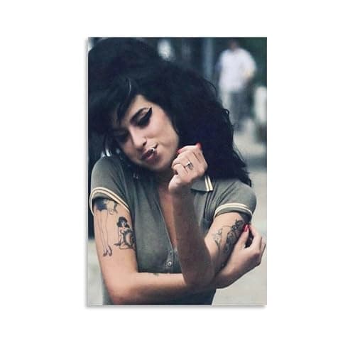 Amy Winehouse Leinwand-Poster, Wandkunst, Dekordruck, Gemälde, Wohnzimmer, Schlafzimmer, Dekoration, 30 x 45 cm - Image 1