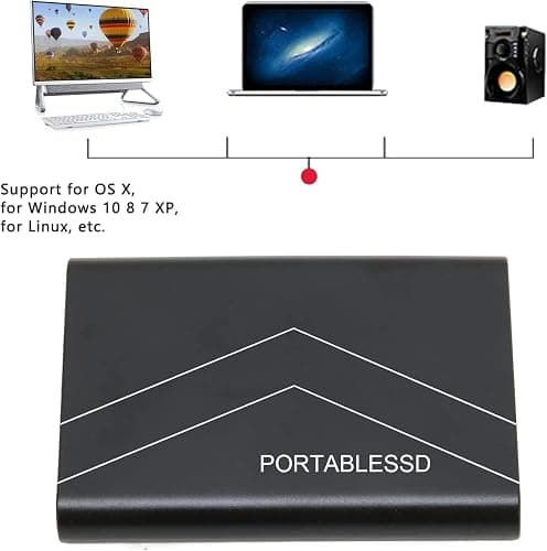 Piocspw Disque Dur Externe 2To, 2.5 Pouces, Portable étanche et Anti-Choc pour PC, Mac, TV, MacBook, Ordinateur Portable, Bureau, Windows,Noir thumbnail 6