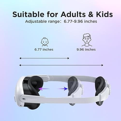 YOGES Head Strap Compatible with Meta Quest 3S & Quest 3, Comfort Head Strap for Elite Strap Replacement for Quest 3 Accessories Adjustable Lightweight VR Headset Strap thumbnail 5