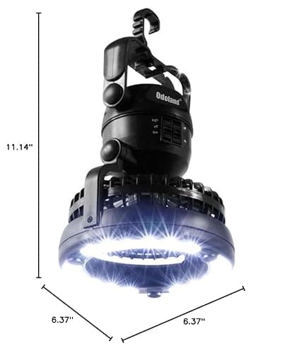 Odoland Portable LED Camping Lantern with Ceiling Fan - Hurricane Emergency thumbnail 8