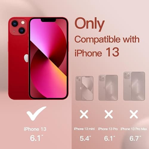 JETech Silicone Case for iPhone 13 6.1-Inch, Silky-Soft Touch Full-Body Protective Phone Case, Shockproof Cover with Microfiber Lining (Orange Red) thumbnail 2